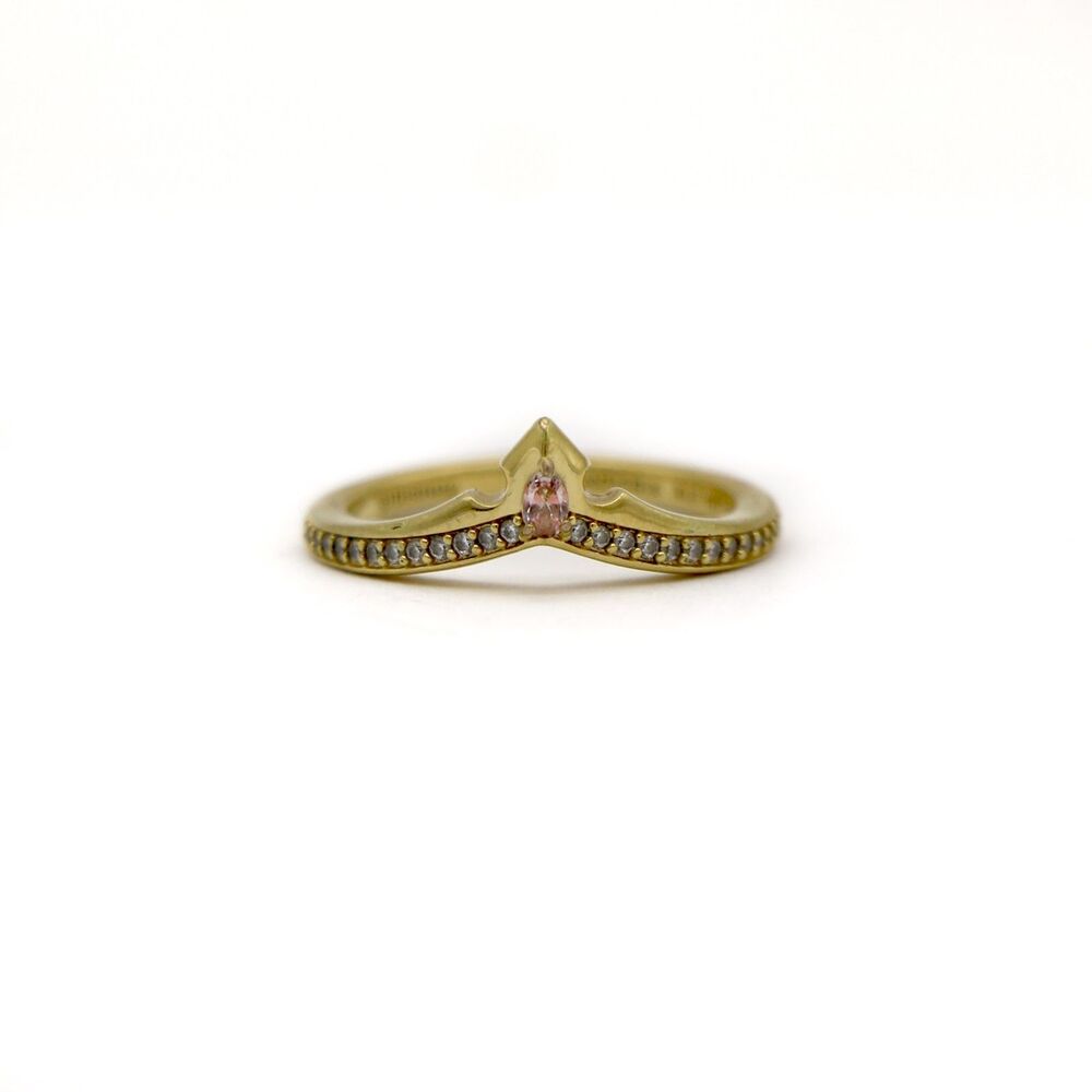 PANDORA Disney Princess Aurora Tiara Gold Plated Ring